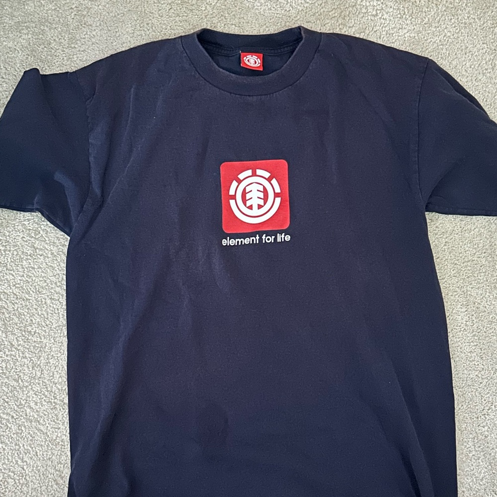 Element Dark Blue Tee with Red Logo